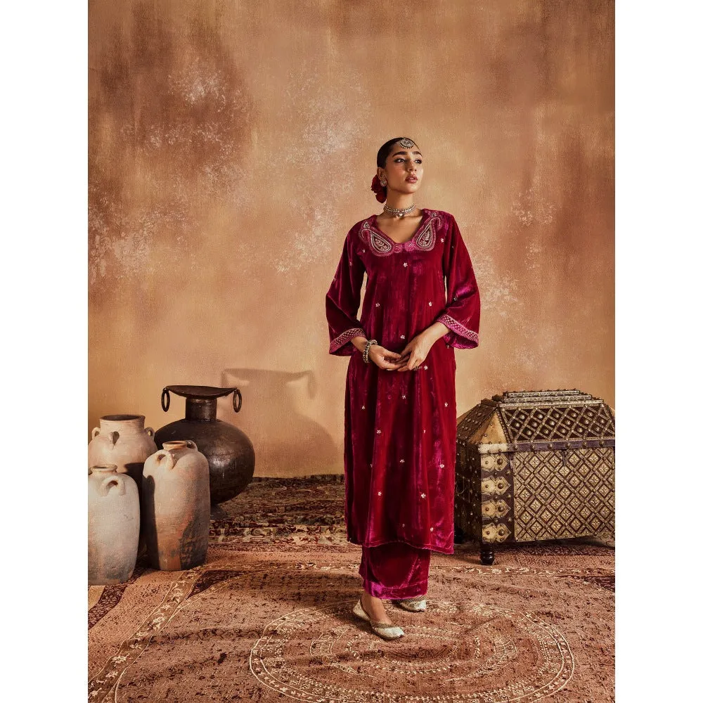 Roze Razia Pink Kurta with Pant & Dupatta (Set of 3)
