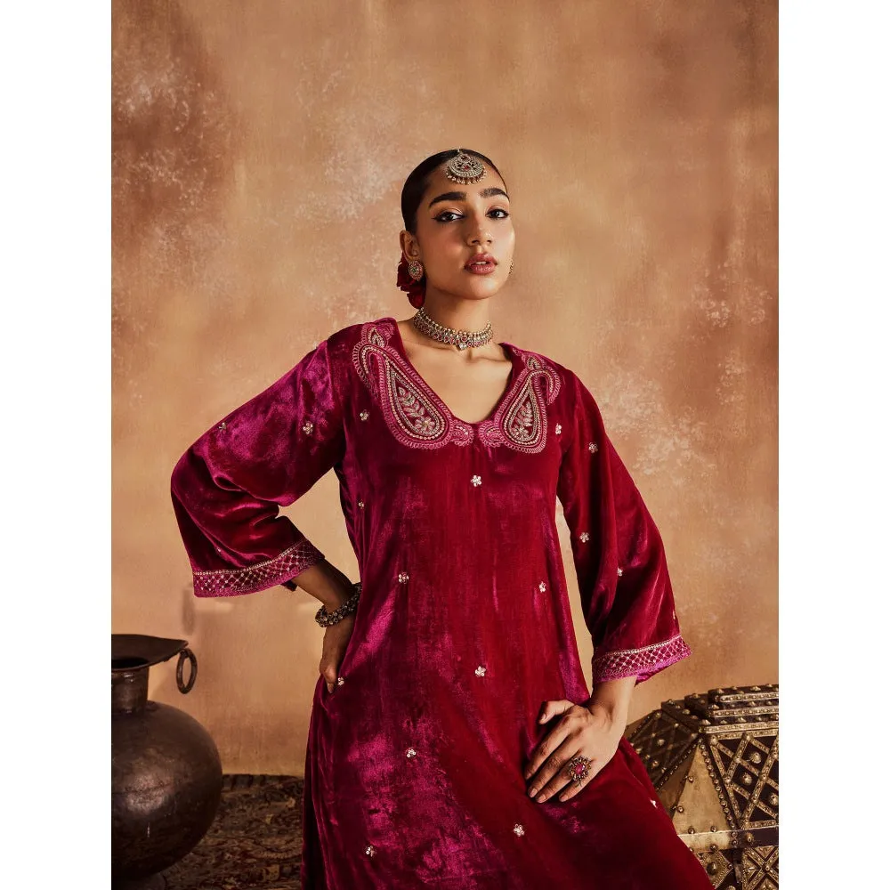Roze Razia Pink Kurta with Pant & Dupatta (Set of 3)