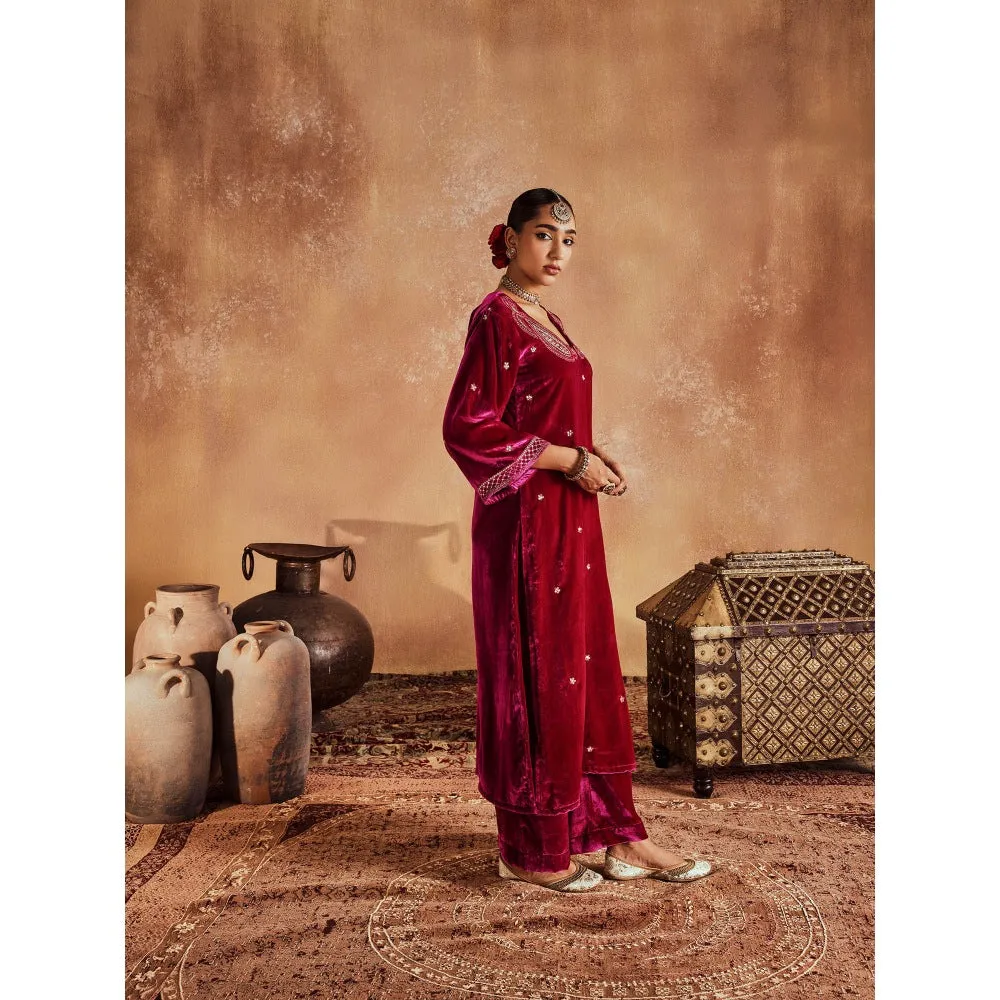 Roze Razia Pink Kurta with Pant & Dupatta (Set of 3)