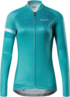 Santic Cycling Jersey Women's Long Sleeve Tops Bike Shirts Bicycle Jacket with Pockets