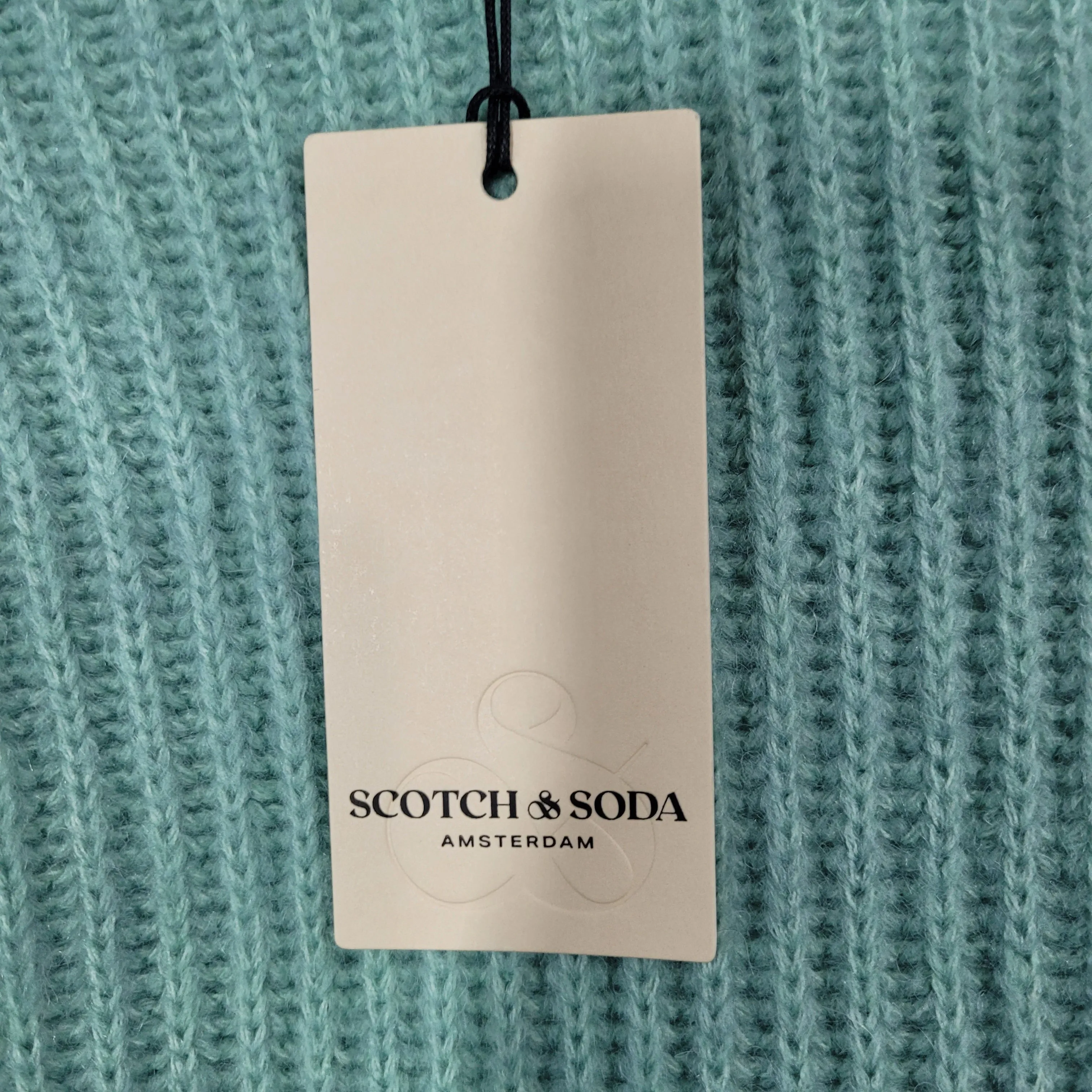 Scotch & Soda Mint Green Cotch & Oda Fuzzy Cardigan Woan Large