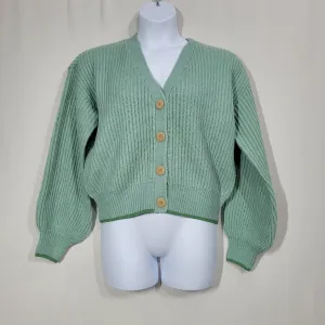 Scotch & Soda Mint Green Cotch & Oda Fuzzy Cardigan Woan Large