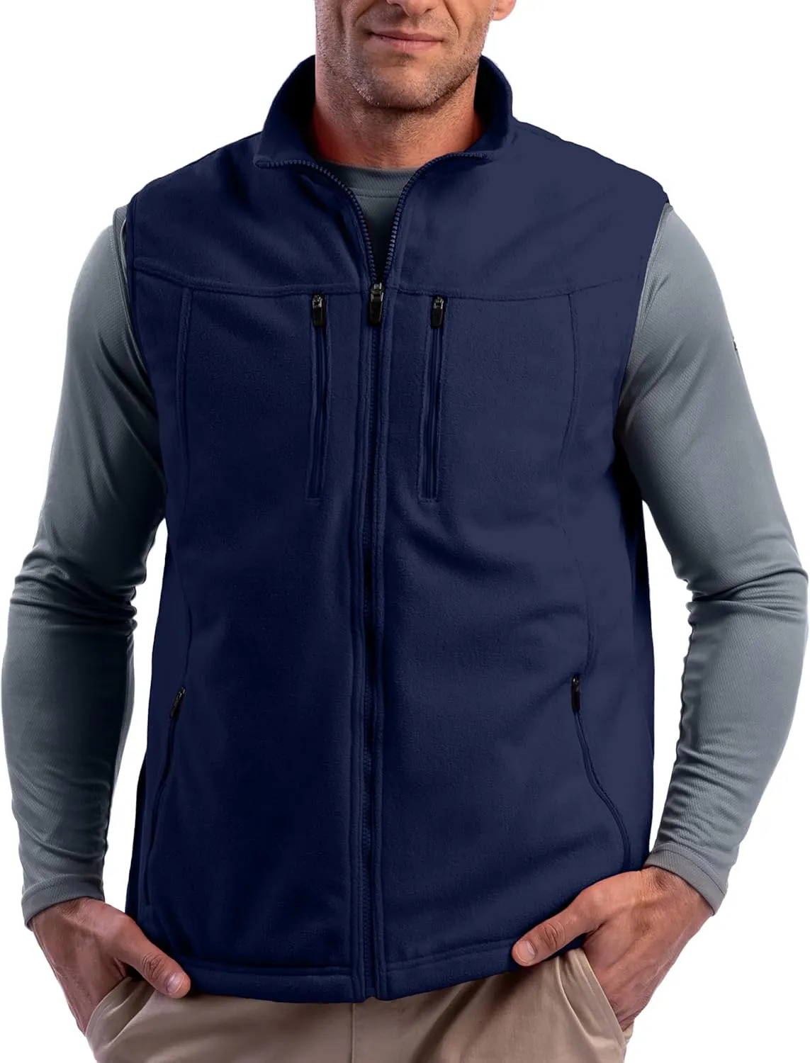 SCOTTeVEST Fireside Fleece Vest for Men - 15 Hidden Pockets - Warm Wrinkle Resistant for Travel & More