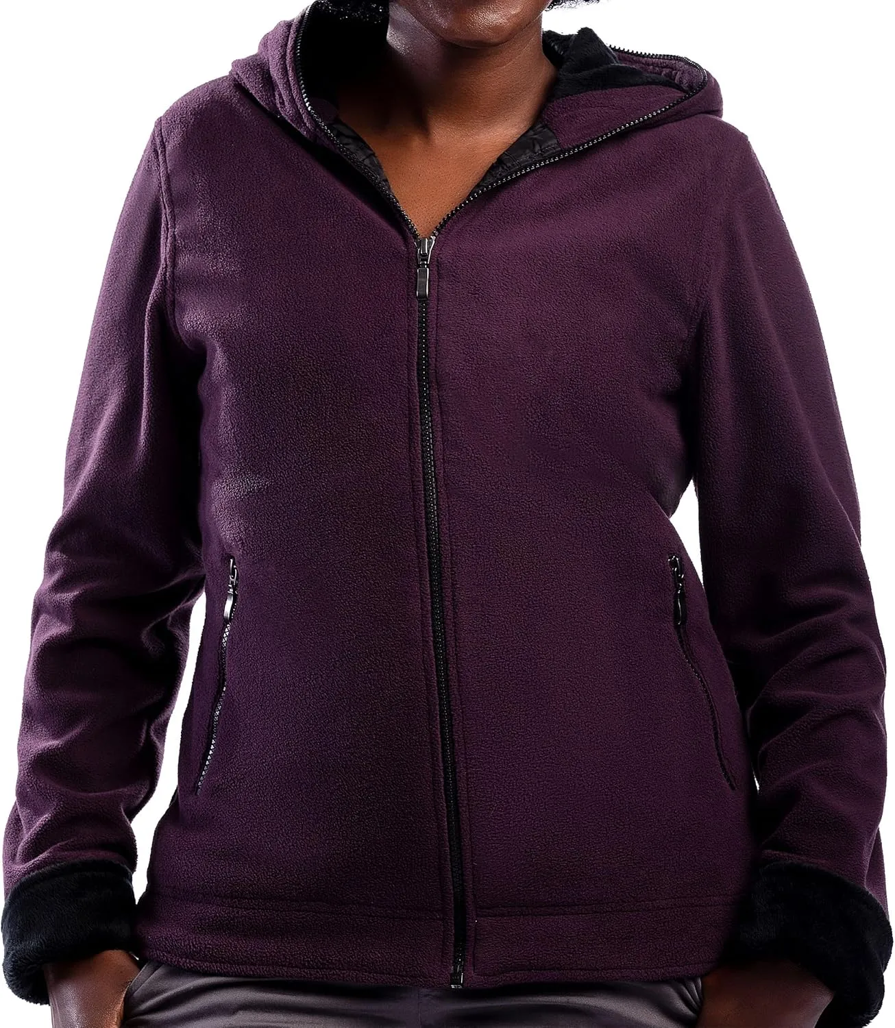 SCOTTeVEST Hoodie for Women - 14 Hidden Pockets - Warm Fleece Zip Up Sweatshirt for Travel & More