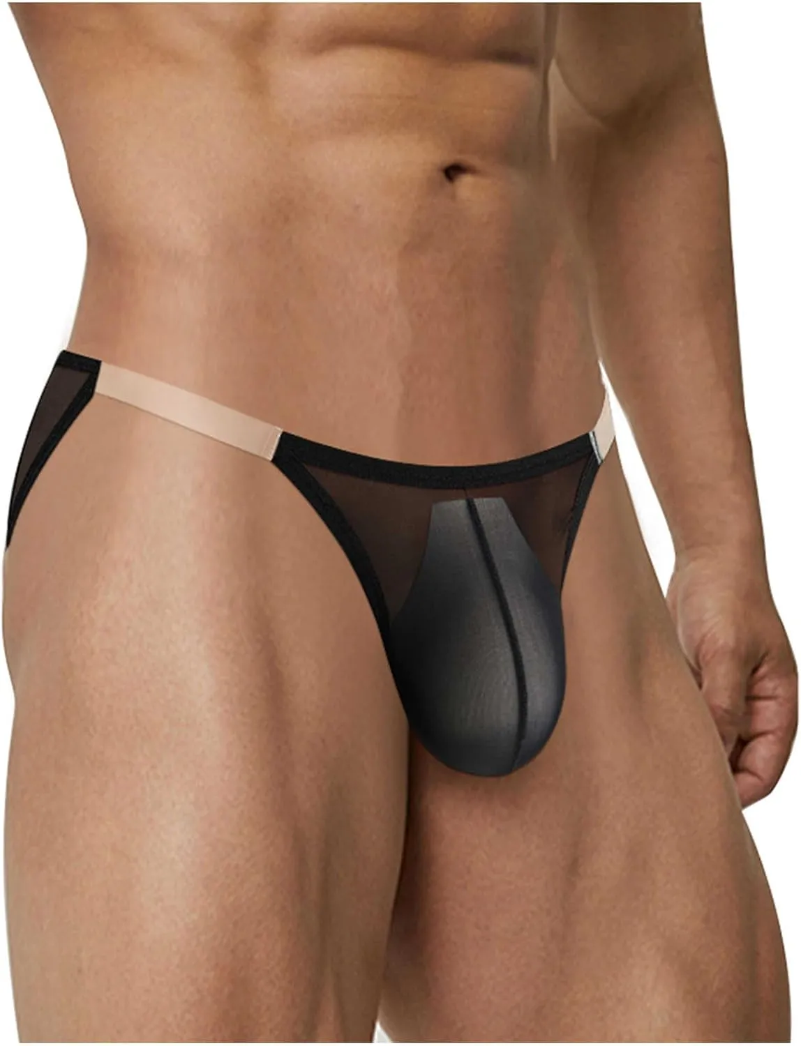Sexy Underwear Briefs for Mens Low Rise Breathable Gays Panties U Bulge Pouch Bikini See Through Underpants for Mens