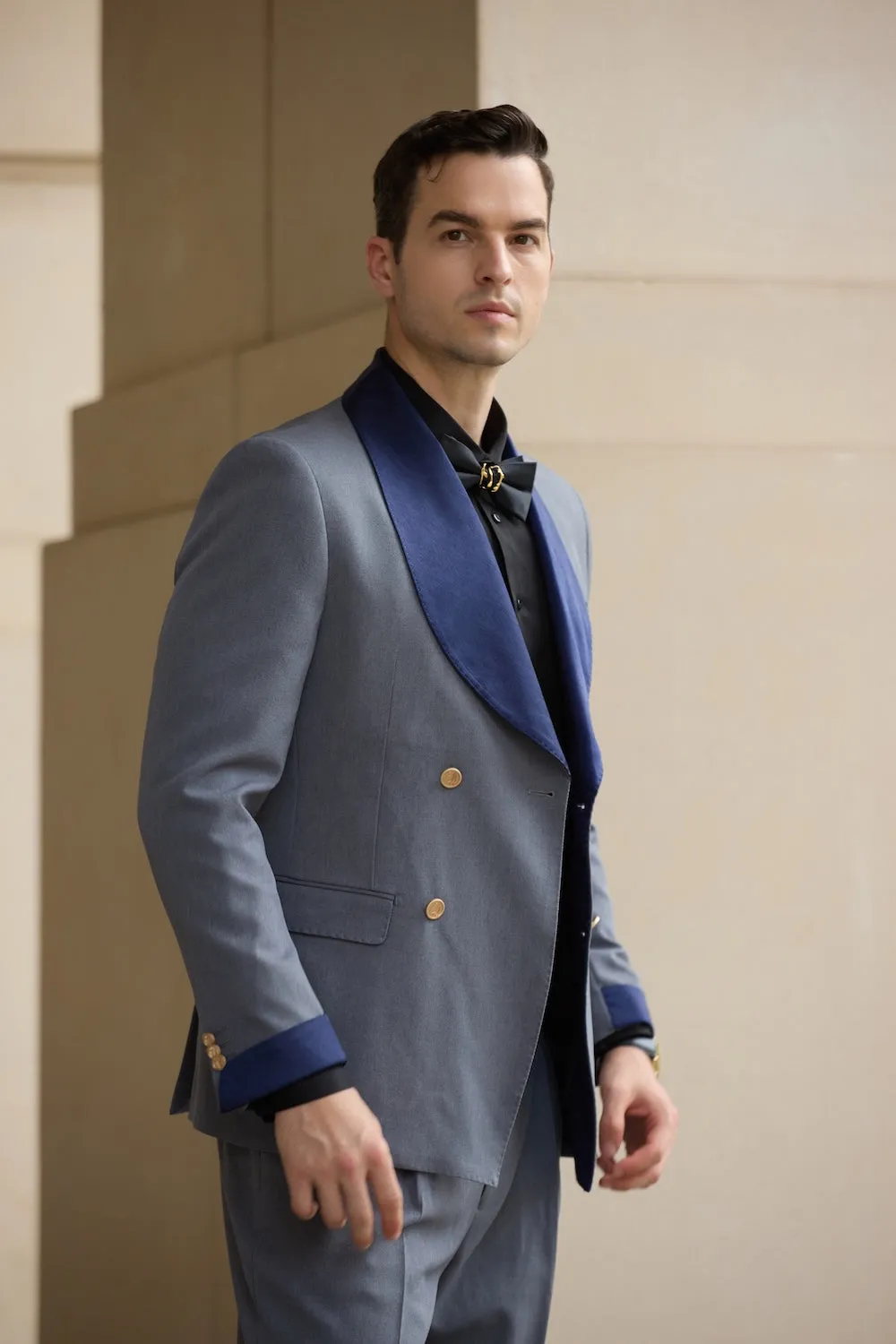 Shawl Collar Double-breasted 2 Pieces Men's Suits 2791