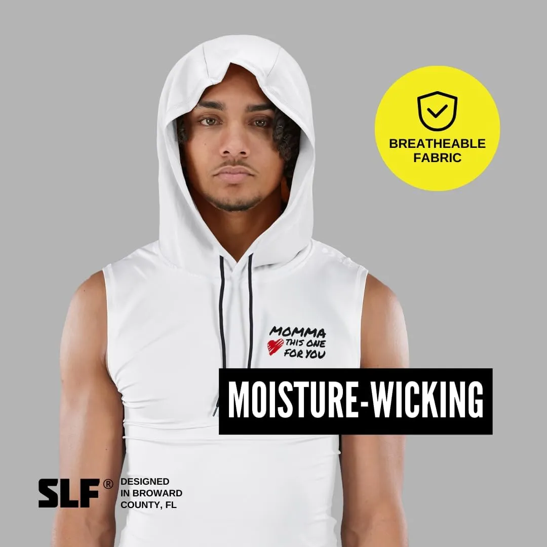 SLEEFS Sleeveless Compression Hoodie - Workout Top Tank for Men - Breathable Muscle Shirt - Quick Dry