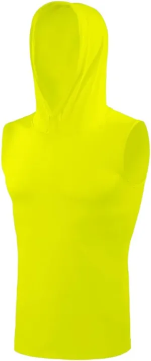 SLEEFS Sleeveless Compression Hoodie - Workout Top Tank for Men - Breathable Muscle Shirt - Quick Dry