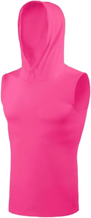 SLEEFS Sleeveless Compression Hoodie - Workout Top Tank for Men - Breathable Muscle Shirt - Quick Dry