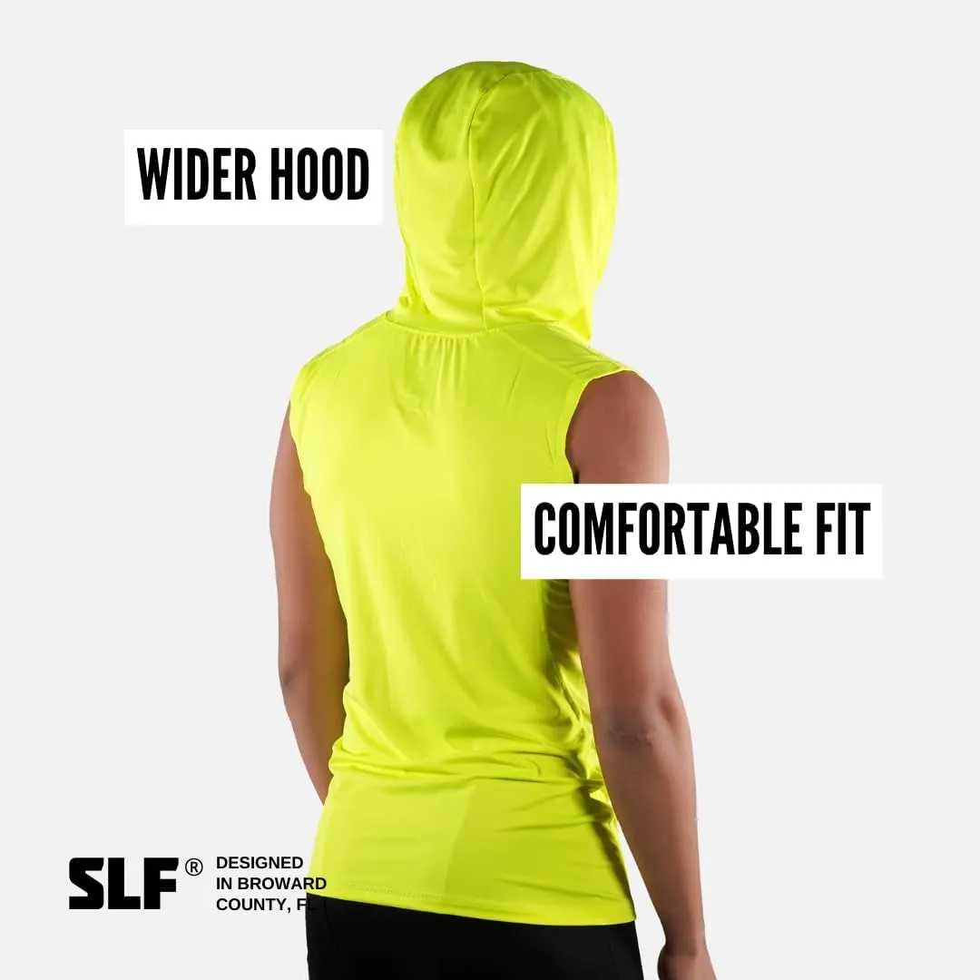 SLEEFS Sleeveless Compression Hoodie - Workout Top Tank for Men - Breathable Muscle Shirt - Quick Dry