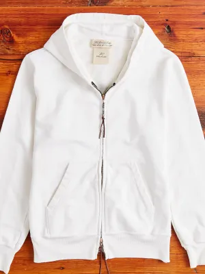 Special Finish Zip Hoodie in Off-White