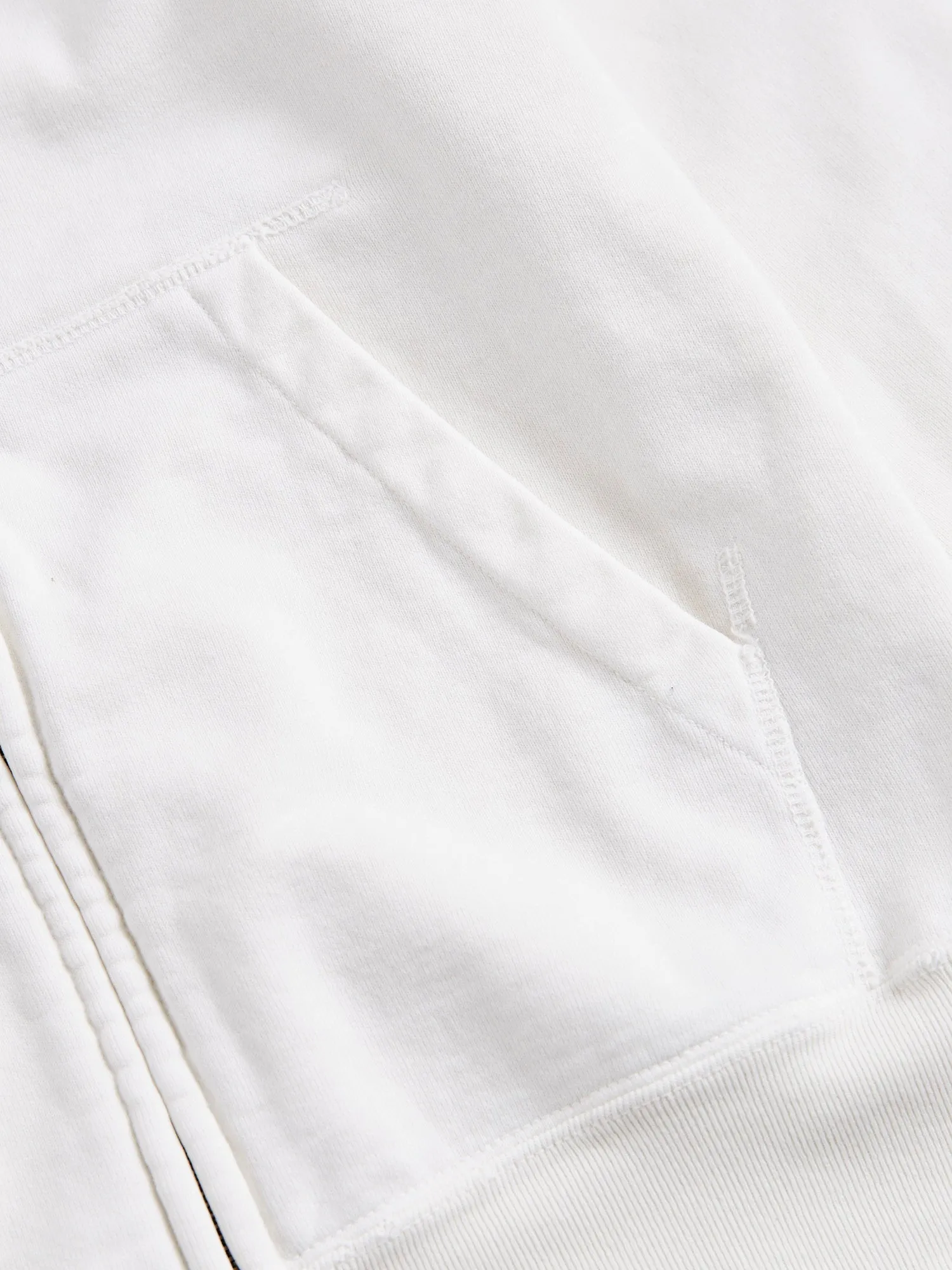 Special Finish Zip Hoodie in Off-White