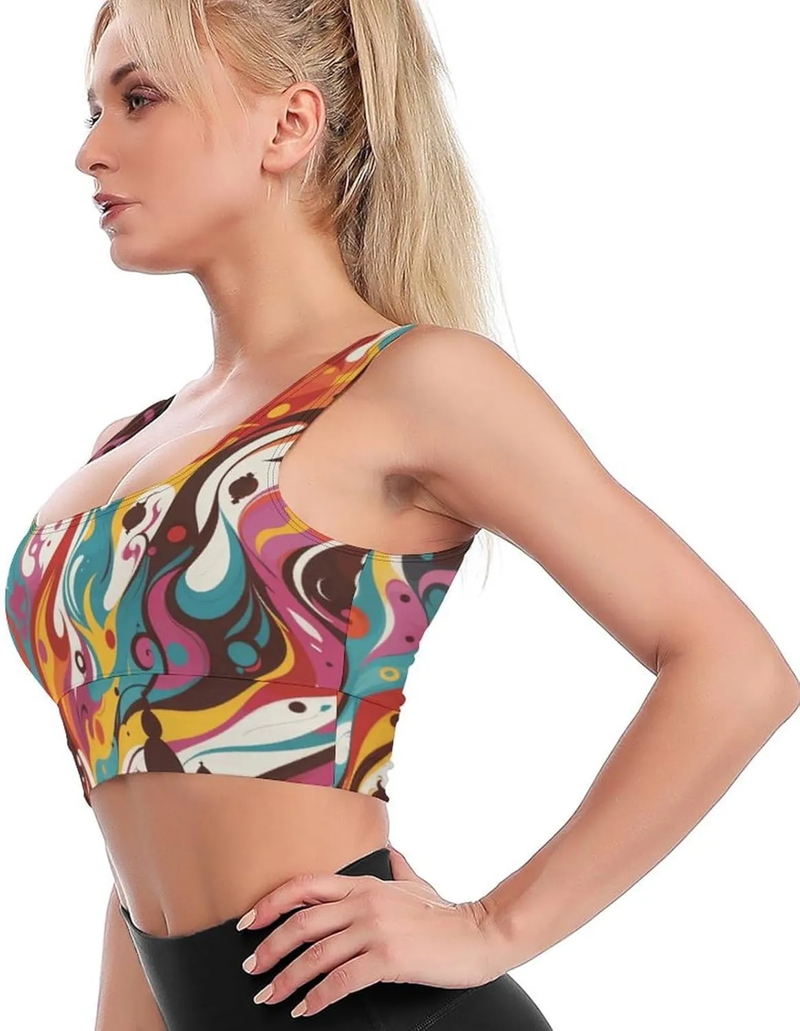 Sports Bra Italy Flag Tank Tops for Women Casual Padded Workout Yoga Top