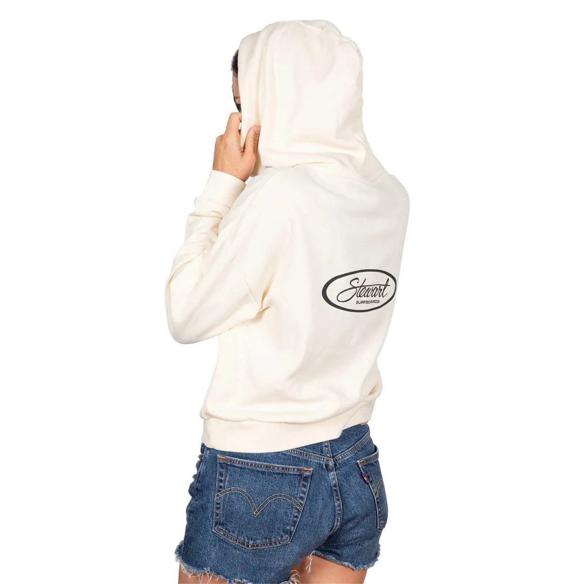 STEWART SURF OVAL WOMEN'S CROP HOODED SWEATSHIRT