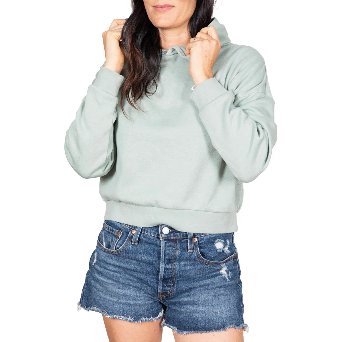 STEWART SURF OVAL WOMEN'S CROP HOODED SWEATSHIRT
