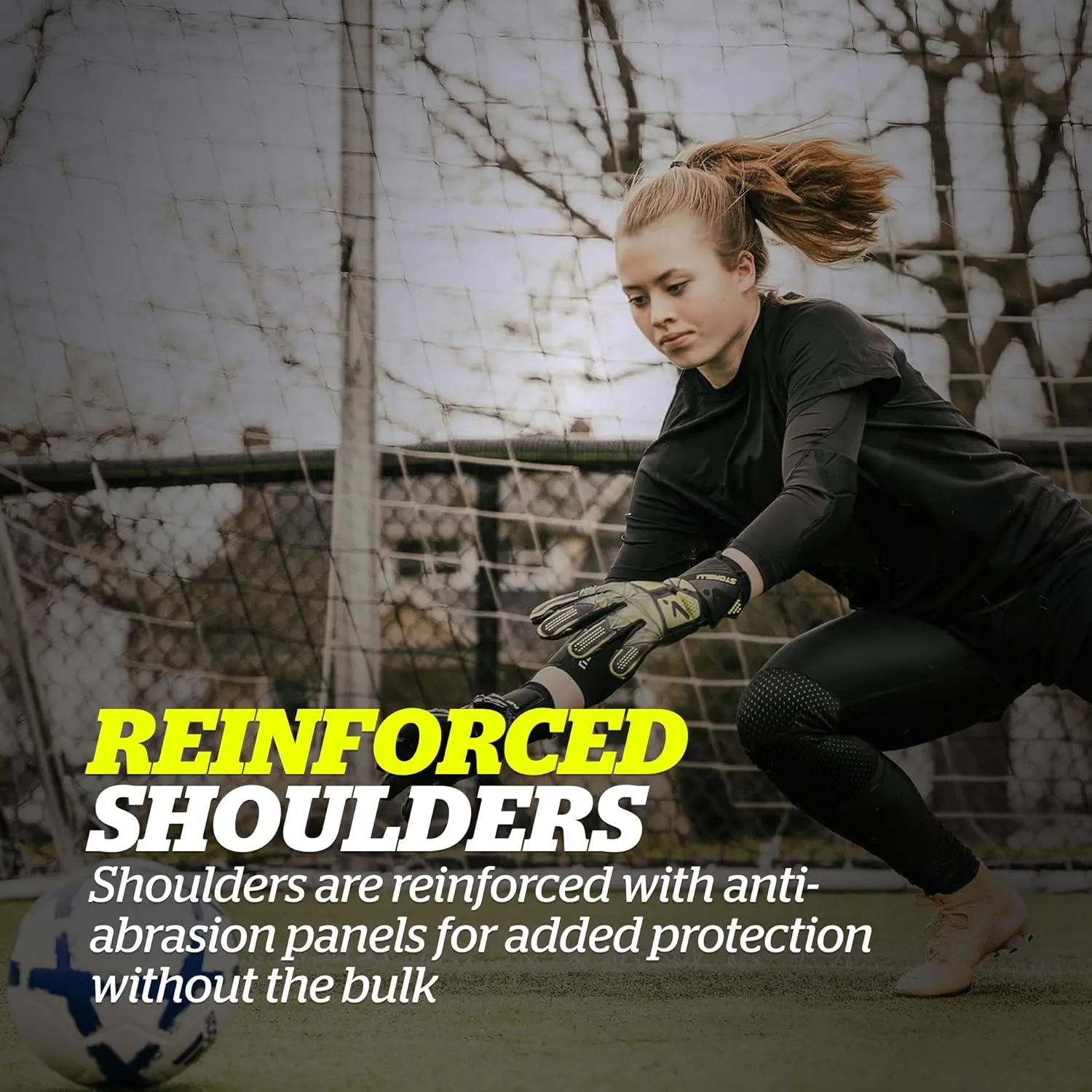 Storelli Womens Bodyshield Goalkeeper  Undershirt, High-Impact Protection for Female Soccer & Field Players, Breathable