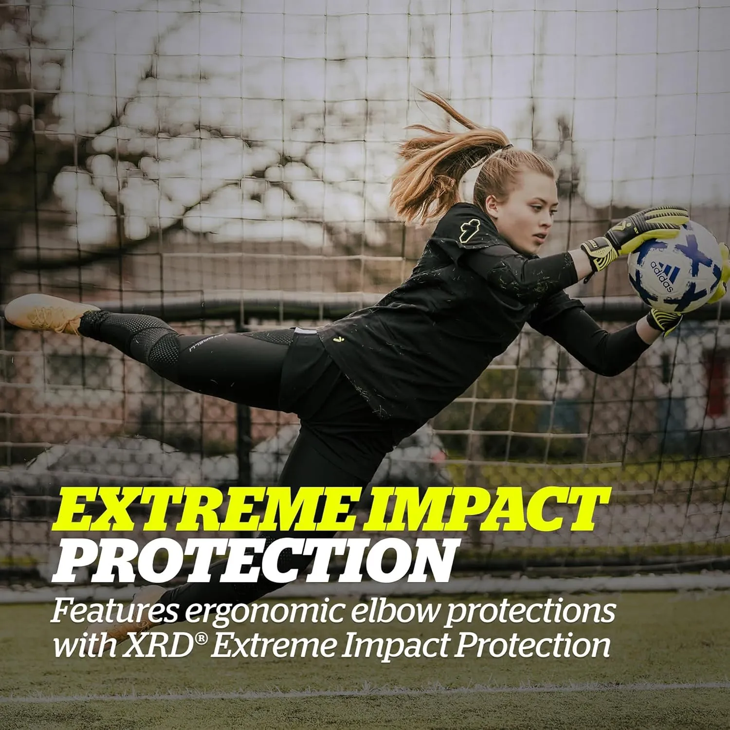 Storelli Womens Bodyshield Goalkeeper  Undershirt, High-Impact Protection for Female Soccer & Field Players, Breathable