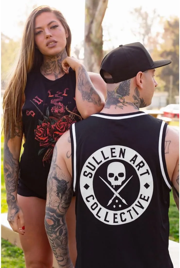 Sullen Men's BOH Tattoo Lifestyle Graphic Art Sleeveless Breathable Arm Ribbed Jersey Tank Top