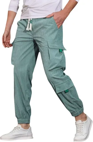 Sweatpants for Men Track Tapered Combat Coloured Slacks Male Split Breathable Baggys Elasticated Waist Joggers