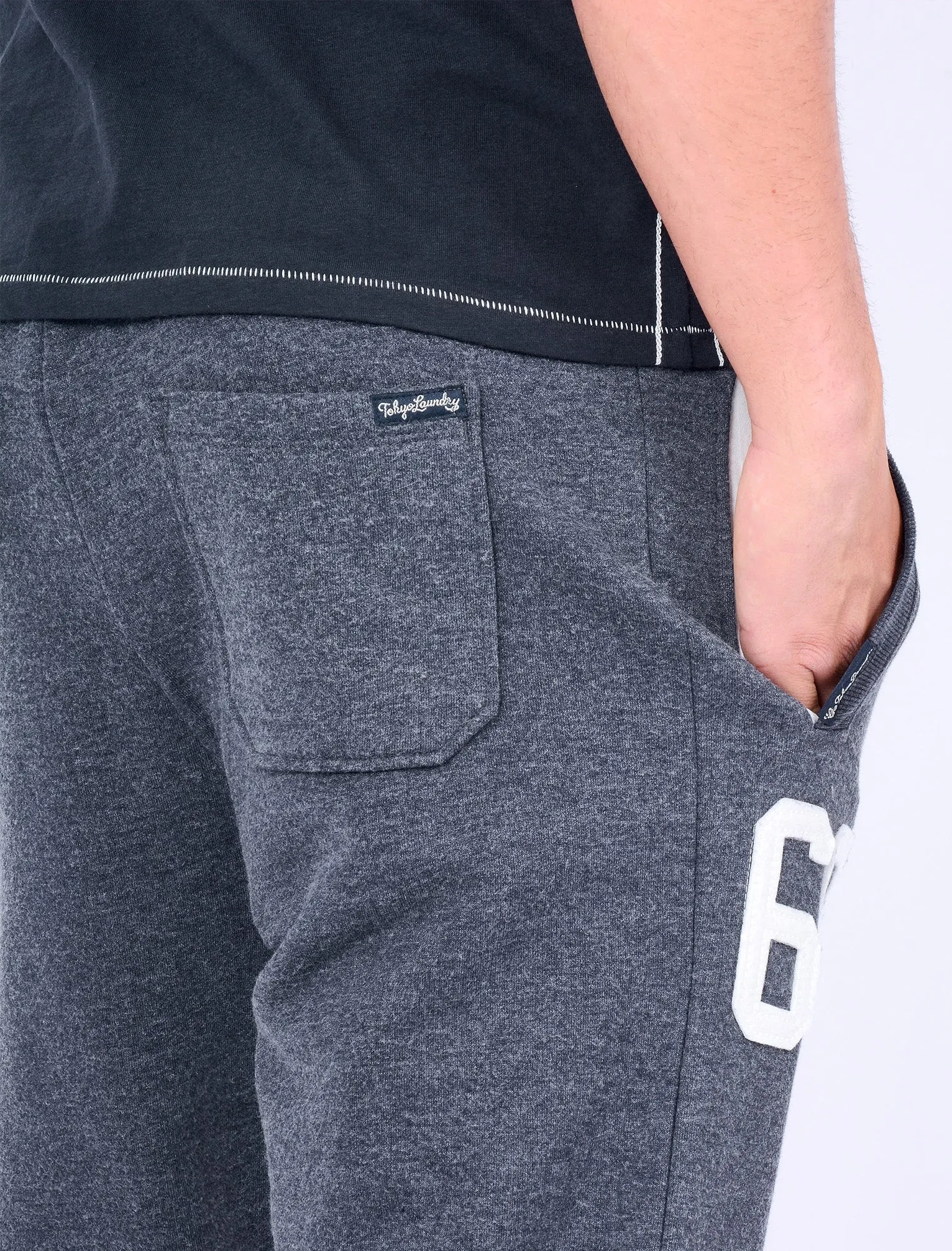 Timberwolf Cuffed Joggers in Dark Denim Marl - Tokyo Laundry