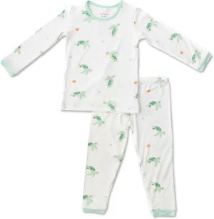 Toddler Pajamas  95% Bamboo Viscose, 5% Spandex  Soft, Breathable Long-Sleeve Pajama Set for Kids, Sleepwear, Imported