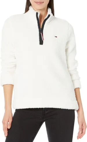 Tommy Hilfiger Women's Quarter Zip Sherpa Jacket