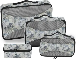 Travel Bags Organizer for Luggage 4 Set Luggage Bags Organizers Travel Cubes for Luggage Packing Cubs Grunge Style