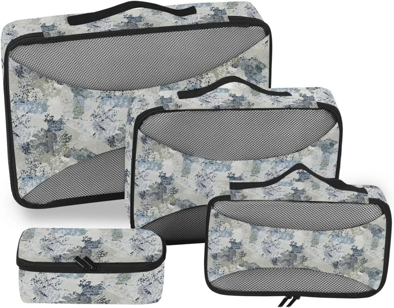 Travel Bags Organizer for Luggage 4 Set Luggage Bags Organizers Travel Cubes for Luggage Packing Cubs Grunge Style