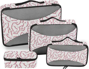 Travel Bags Organizer for Luggage Set of 4 Suitcase Organizer Bags Traveling Packing Cubes Oacking Cubes Baseball Ball