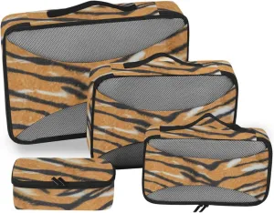 Travel Cubes for Packing Set of 4 Luggage Organizer Traveling Packing Cubes Packing Cubed Tigers