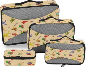 Travel Cubes for Packing Set of 4 Luggage Organizers for Suitcase Packing Cubes for Luggage Packing Cubed Element