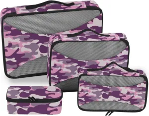 Travel Cubes Set of 4 Luggage Organizers for Suitcase Packing Cubes Travel Paxking Cubes Camouflage