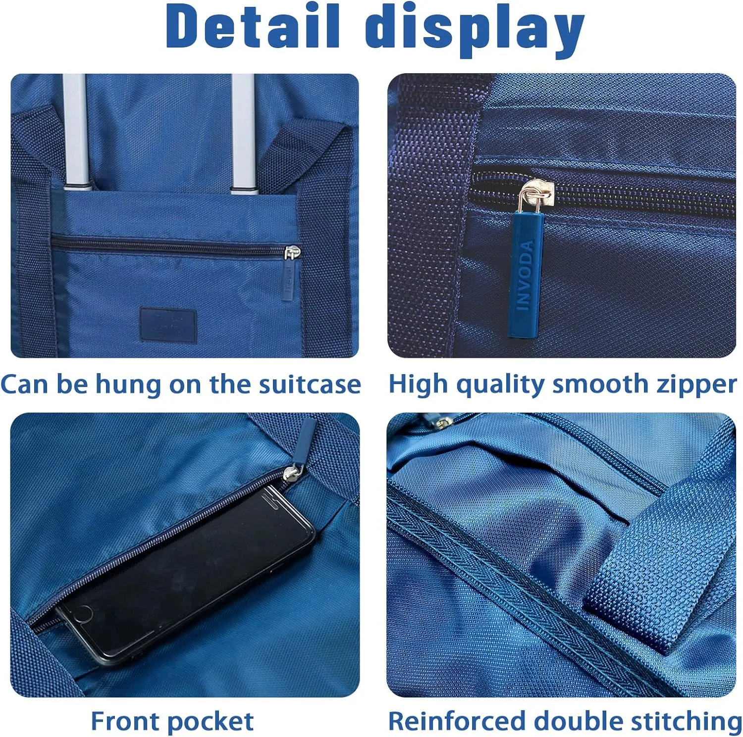 Travel Duffel Bag 24 PCS Foldable Travel Bag Carry on Luggage Bag Waterproof Tote Sports Gym Bag Lightweight Large Weekender Overnight Bag for Women and Men (24 PCS)