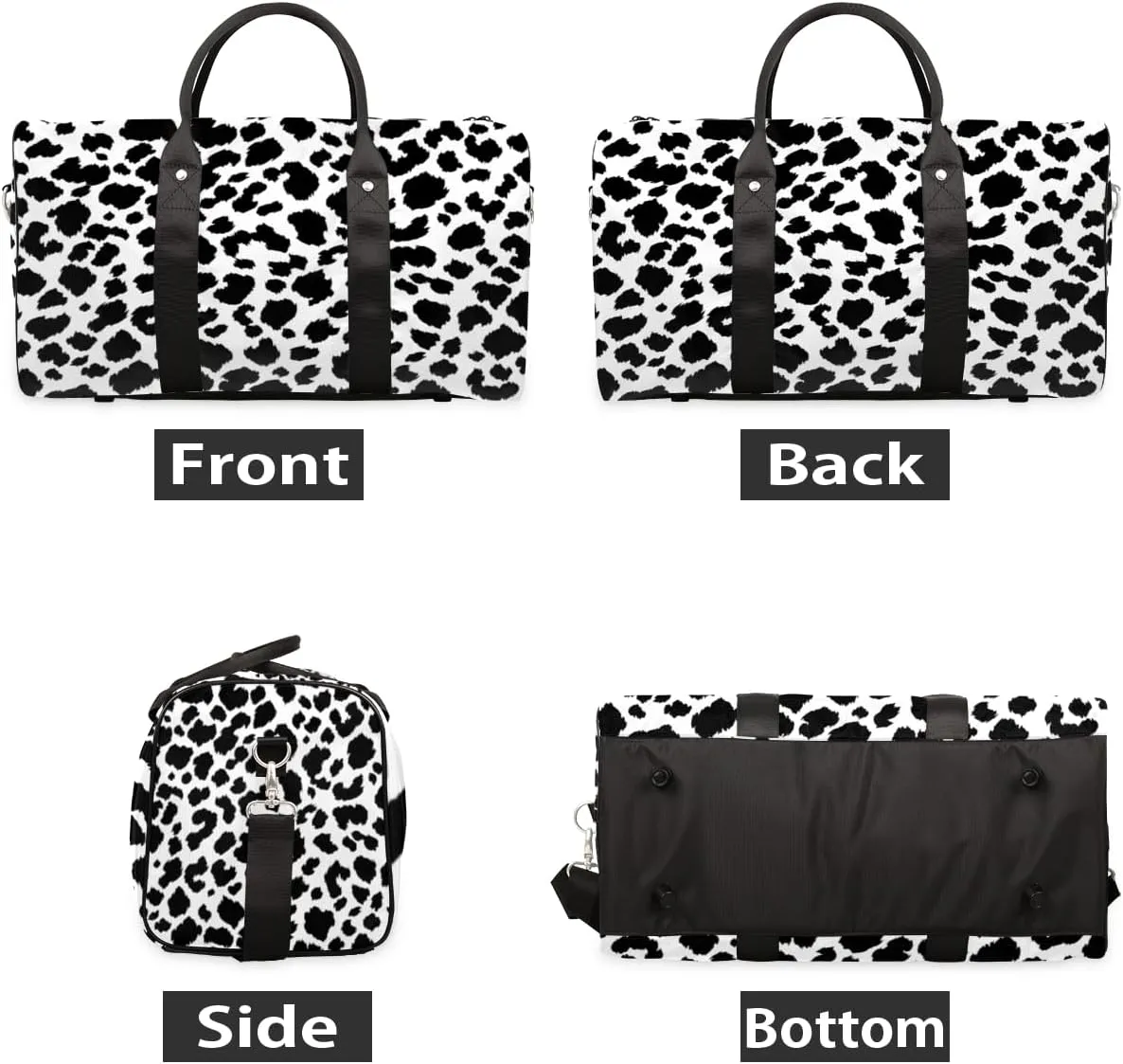 Travel Duffle Bag Women, Leopard Print Gym Bag Sports Bag, Lightweight Waterproof Foldable Overnight Bag, Carry on Shoulder Tote Bags for Hospital Maternity Mommy Gym