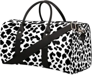 Travel Duffle Bag Women, Leopard Print Gym Bag Sports Bag, Lightweight Waterproof Foldable Overnight Bag, Carry on Shoulder Tote Bags for Hospital Maternity Mommy Gym