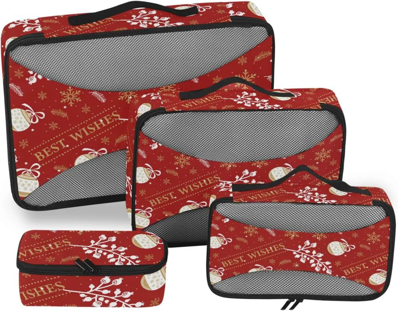 Travel Packing Cubes 4 Set Luggage Organizer Suitcase Organizers Packing Cubed Christmas
