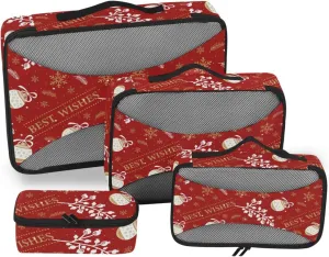 Travel Packing Cubes 4 Set Luggage Organizer Suitcase Organizers Packing Cubed Christmas