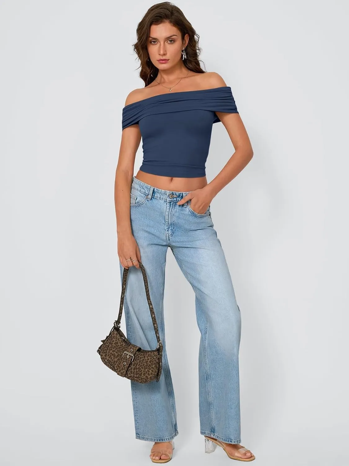 Trendy Queen Womens Off The Shoulder Tops Going Out Crop Summer Cute Y2k Shirts Tube Corset Basic Fashion Outfits 2025