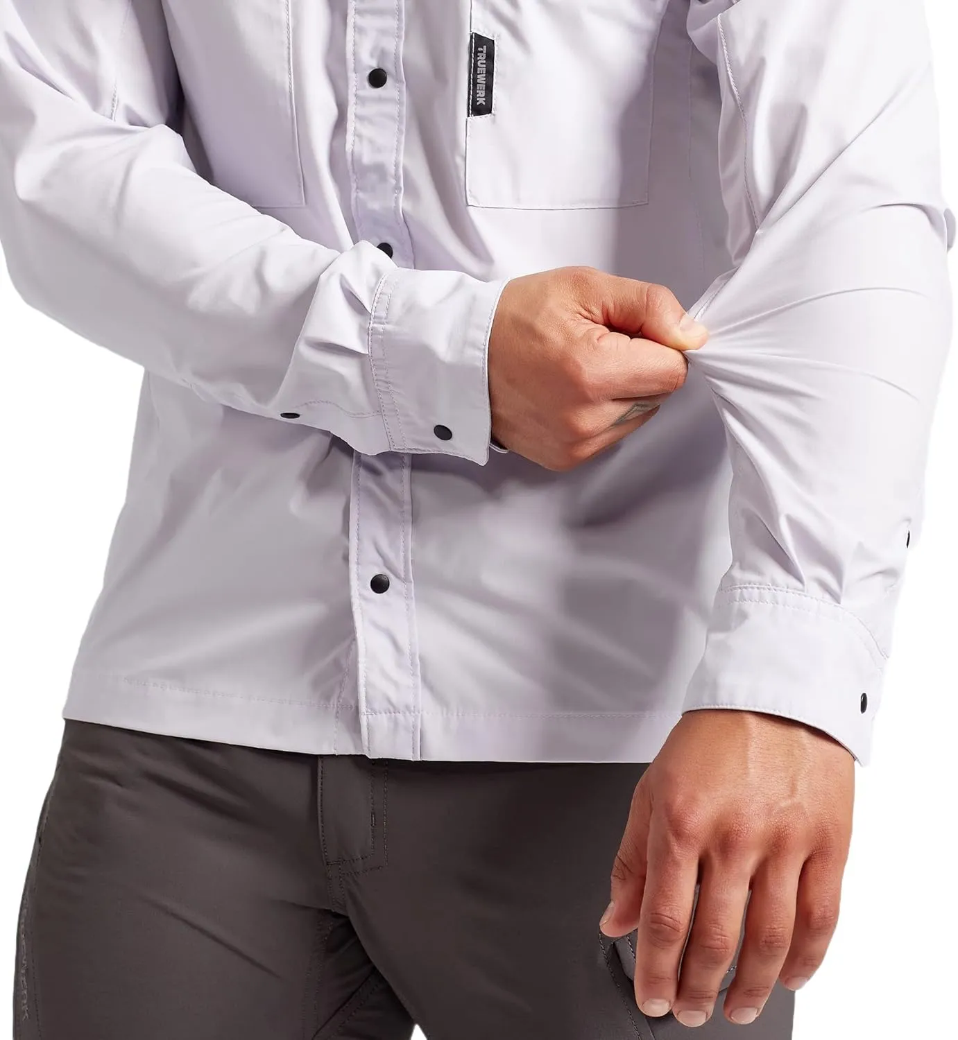 TRUEWERK Men's Cloud Work Shirt - Button Down, Lightweight, Fast-Drying, Breathable, and SPF Shirts