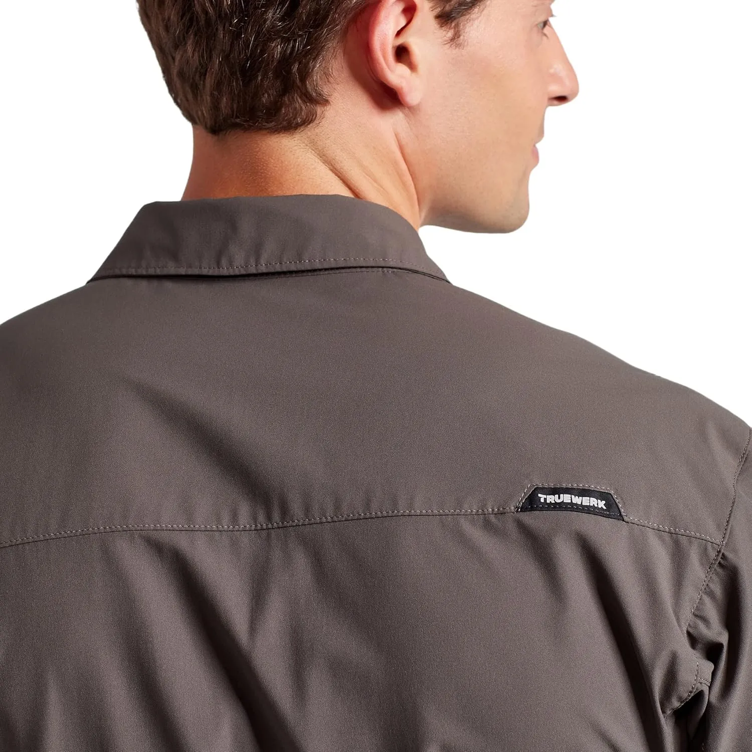 TRUEWERK Men's Cloud Work Shirt - Button Down, Lightweight, Fast-Drying, Breathable, and SPF Shirts