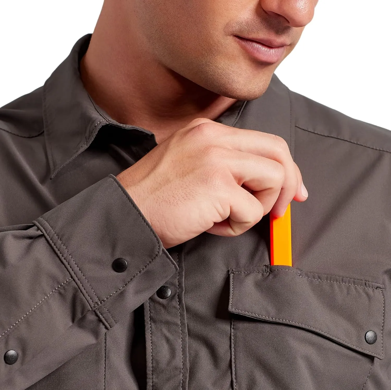TRUEWERK Men's Cloud Work Shirt - Button Down, Lightweight, Fast-Drying, Breathable, and SPF Shirts