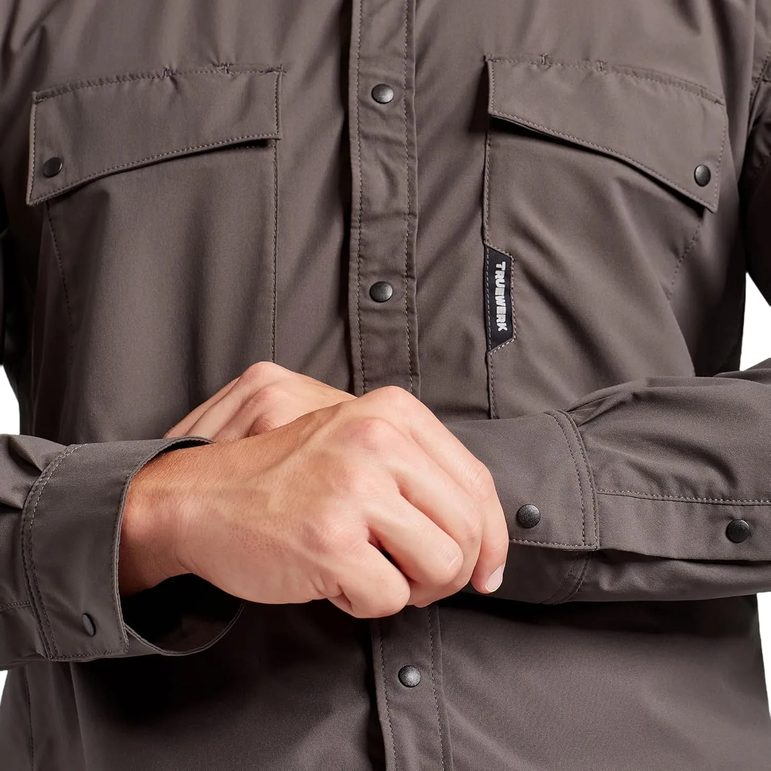 TRUEWERK Men's Cloud Work Shirt - Button Down, Lightweight, Fast-Drying, Breathable, and SPF Shirts