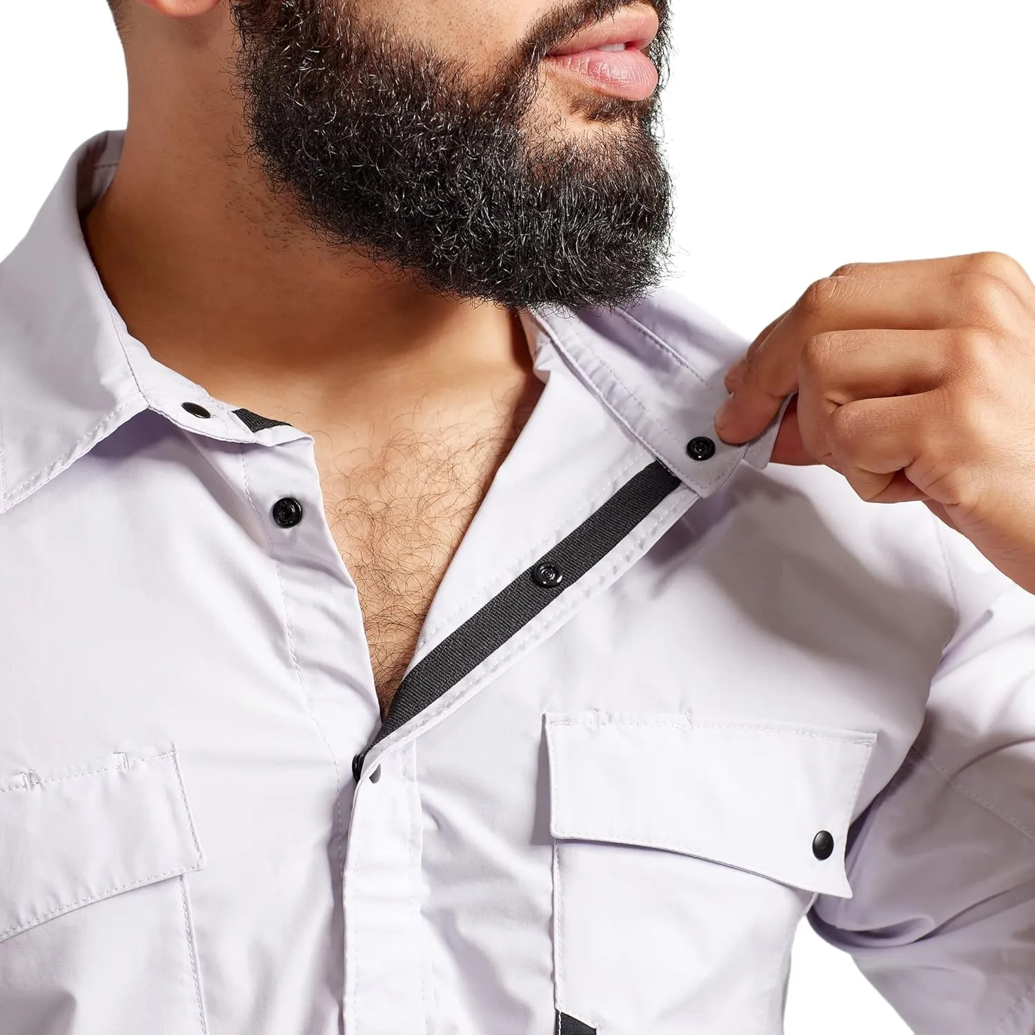 TRUEWERK Men's Cloud Work Shirt - Button Down, Lightweight, Fast-Drying, Breathable, and SPF Shirts