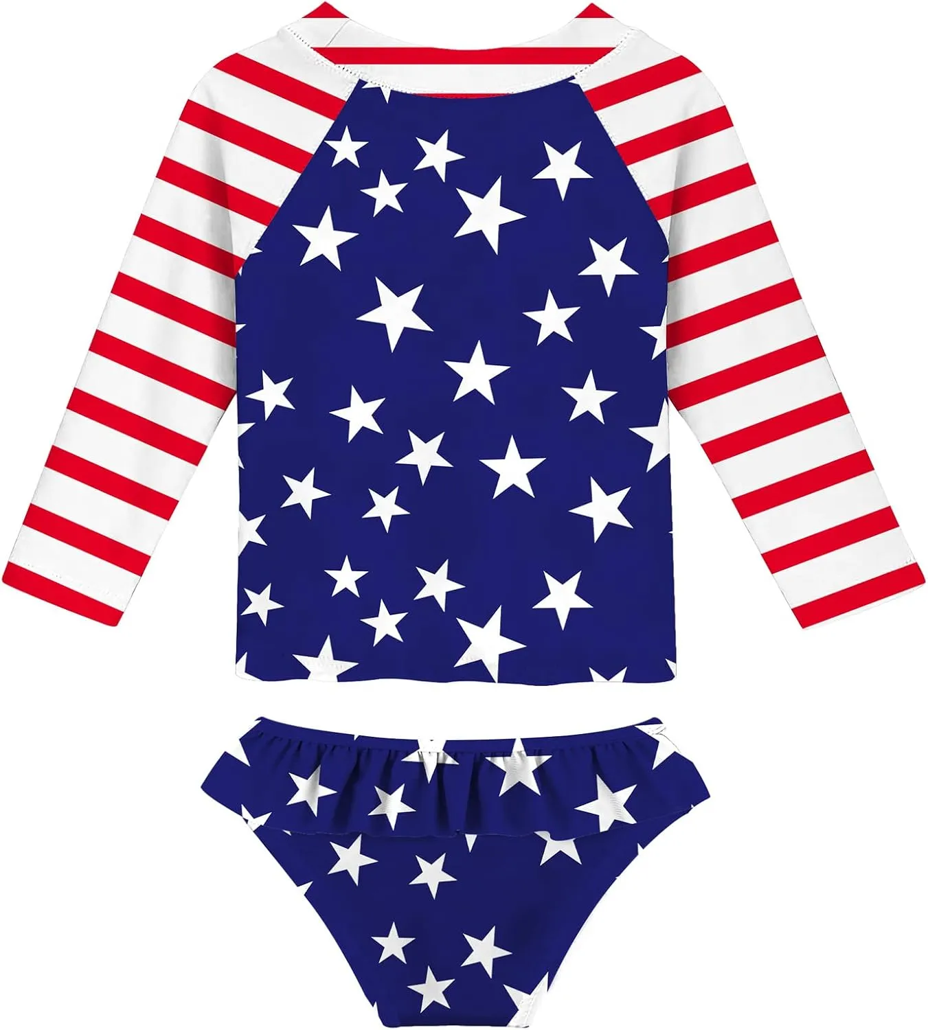 UNIFACO Toddler Girls Swimsuit Rashguard Set Summer Beach Breathable Tankini with UPF 50  Sun Protection 2-8T