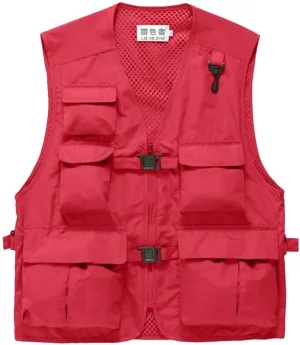 Unisex Breathable Fishing Vest, Multi-Pockets Photography Travel Hunting Waistcoat Jacket for Adults and Youth