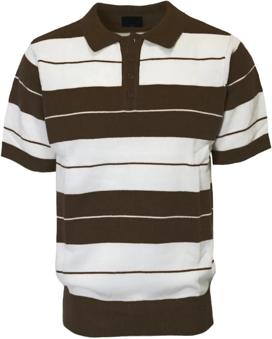 URBANJ Men's Charlie Brown Polo Shirt Short Sleeve Midweight Knit Polo Shirts