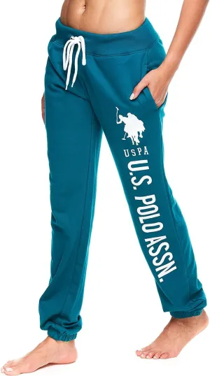 U.S. Polo Assn. Essentials Womens Sweatpants with Pockets, Comfy and Breathable French Terry Joggers for Women