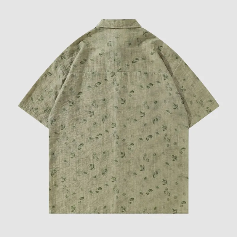 Vintage Floral Full Print Shirts