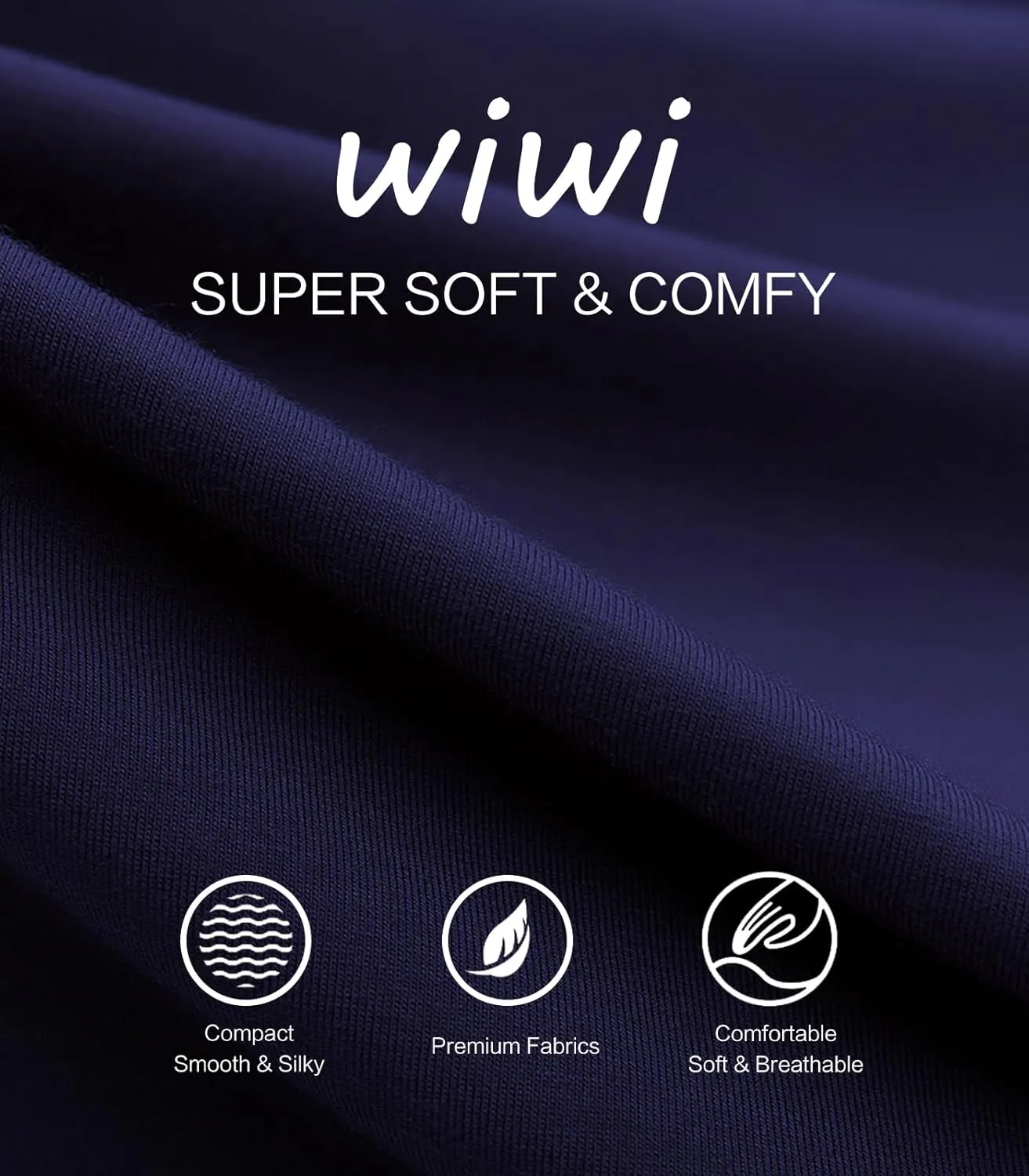 WiWi Womens Pajamas Set Loungewear Bamboo from Viscose 3/4 Sleeve Tops and Soft Pants Set with Pocket S-XXL
