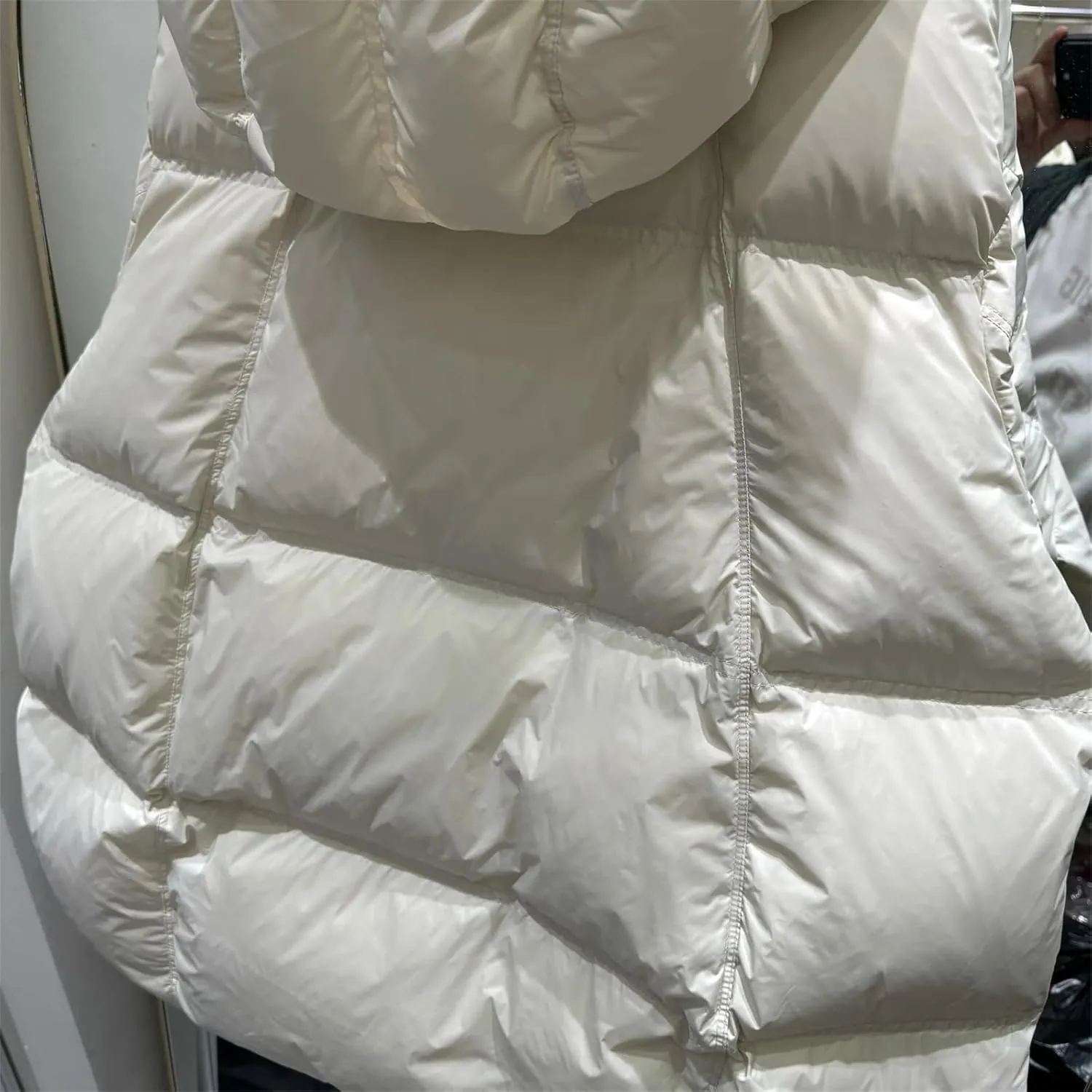 Women Cotton Padded Coat For Winter Casual Hooded Long Sleeves Pockets Mid Length Jacket